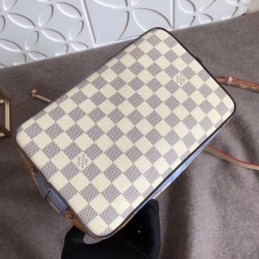 Replica Louis Vuitton White Damier Azur Pink Trim Neo Noe MM