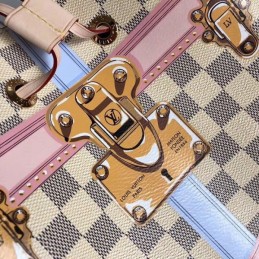 Replica Louis Vuitton White Damier Azur Pink Trim Neo Noe MM