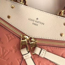 Replica Louis Vuitton Beige Pink Embossed Monogram Sully PM