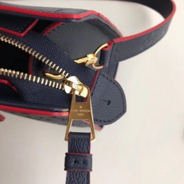Replica Louis Vuitton Navy Blue Embossed Monogram Sully PM
