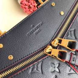Replica Louis Vuitton Navy Blue Embossed Monogram Sully PM