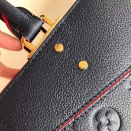 Replica Louis Vuitton Navy Blue Embossed Monogram Sully PM