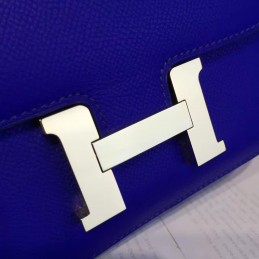Replica Hermes Cobalt Blue Constance Mini 18 Gold Hardware Bag
