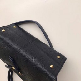 Replica Louis Vuitton Black Embossed Monogram Sully PM
