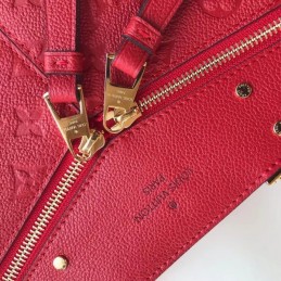 Replica Louis Vuitton Red Embossed Monogram Sully PM