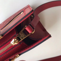 Replica Louis Vuitton Red Embossed Monogram Sully PM