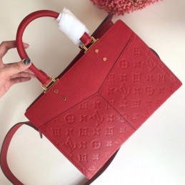 Replica Louis Vuitton Red Embossed Monogram Sully PM