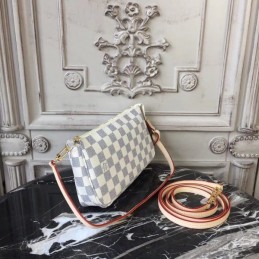 Replica Louis Vuitton White Damier Azur Pochette Accessoires