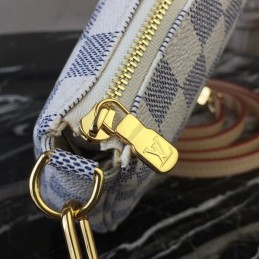 Replica Louis Vuitton White Damier Azur Pochette Accessoires
