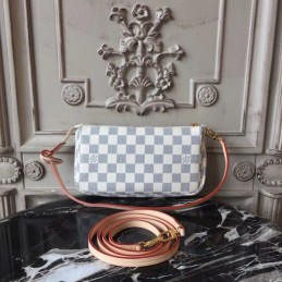 Replica Louis Vuitton White Damier Azur Pochette Accessoires