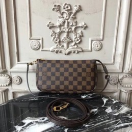 Replica Louis Vuitton Brown Damier Ebene Pochette Accessoires