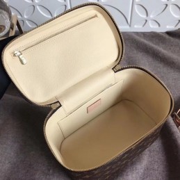 Replica Louis Vuitton Brown Monogram Beige Trim Nice BB Vanity Case