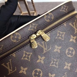 Replica Louis Vuitton Brown Monogram Beige Trim Nice BB Vanity Case