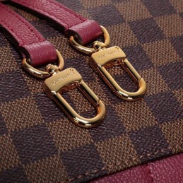 Replica Louis Vuitton Brown Damier Ebene Burgundy Flap Clapton Bag