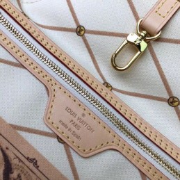 Replica Louis Vuitton White Damier Azur Multicolor Graphic Neverfull MM