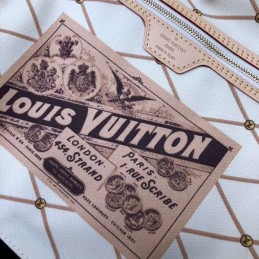 Replica Louis Vuitton White Damier Azur Multicolor Graphic Neverfull MM