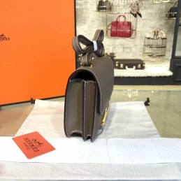 Replica Hermes Taupe Constance Mini 18 Smooth Leather Gold Hardware Bag