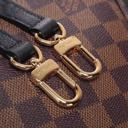 Replica Louis Vuitton Brown Damier Ebene Black Flap Clapton Bag