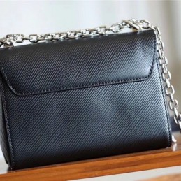 Replica Louis Vuitton Black Textured Twist PM
