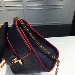 Replica Louis Vuitton Navy Blue Red Trim Saint Sulpice PM