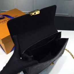 Replica Louis Vuitton Black Textured Saint Sulpice PM