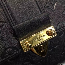 Replica Louis Vuitton Black Textured Saint Sulpice PM