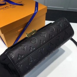 Replica Louis Vuitton Black Textured Saint Sulpice PM