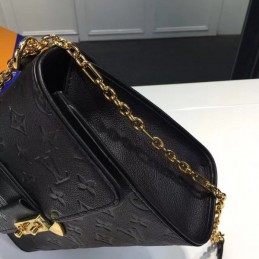 Replica Louis Vuitton Black Textured Saint Sulpice PM