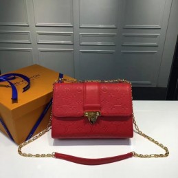 Replica Louis Vuitton Red Textured Saint Sulpice PM