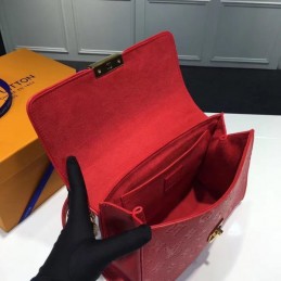 Replica Louis Vuitton Red Textured Saint Sulpice PM