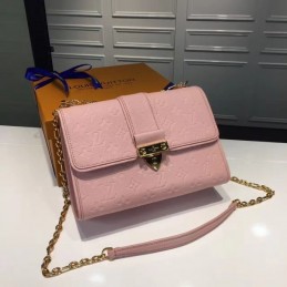Replica Louis Vuitton Pale Pink Textured Saint Sulpice PM