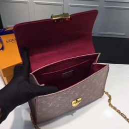 Replica Louis Vuitton Taupe Embossed Monogram Saint Sulpice PM
