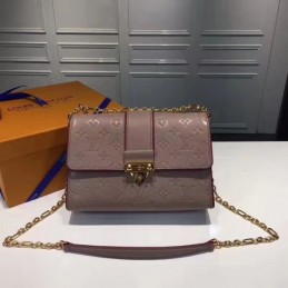 Replica Louis Vuitton Taupe Embossed Monogram Saint Sulpice PM