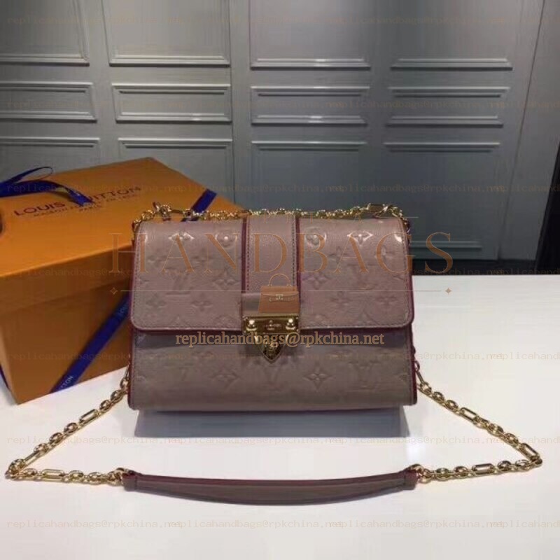 Replica Louis Vuitton Taupe Embossed Monogram Saint Sulpice PM