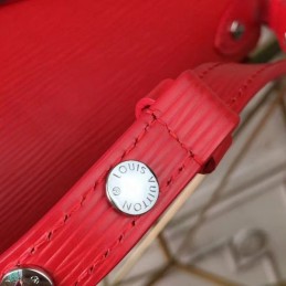Replica Louis Vuitton Brown Monogram Red Flap Saint Michel