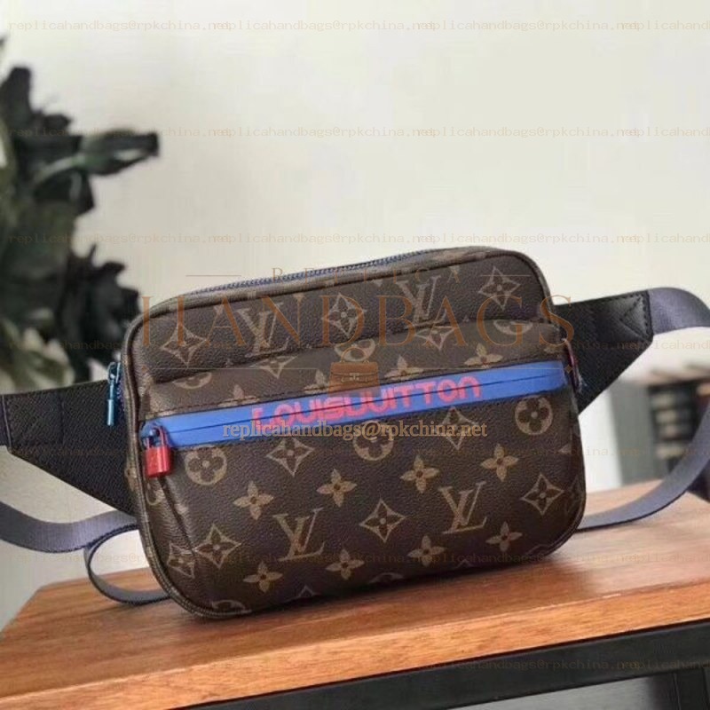 Replica Louis Vuitton Brown Monogram Rainbow Stripe Bumbag