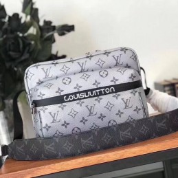 Replica Louis Vuitton White Monogram Black Stripe Bumbag