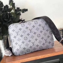 Replica Louis Vuitton White Monogram Black Stripe Bumbag