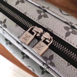 Replica Louis Vuitton White Monogram Black Stripe Bumbag