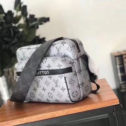 Replica Louis Vuitton White Monogram Black Stripe Bumbag