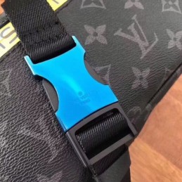 Replica Louis Vuitton Black Monogram Yellow Stripe Bumbag