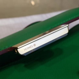 Replica Hermes Green Constance Mini 18 Smooth Leather Gold Hardware Bag