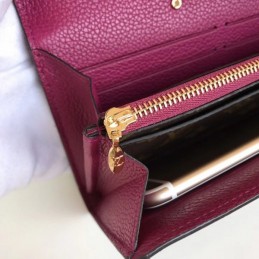 Replica Louis Vuitton Brown Monogram Burgundy Pallas Wallet