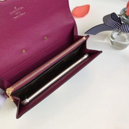 Replica Louis Vuitton Brown Monogram Burgundy Pallas Wallet