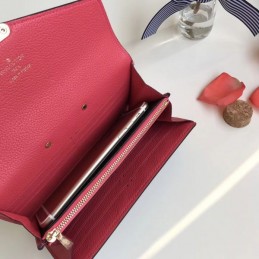 Replica Louis Vuitton Brown Monogram Fuchsia Pallas Wallet