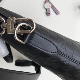 Replica Louis Vuitton Black Damier Infini Avenue Soft Briefcase