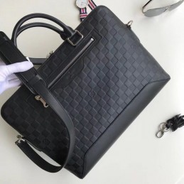 Replica Louis Vuitton Black Damier Infini Avenue Soft Briefcase