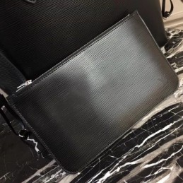 Replica Louis Vuitton Black Textured Neverfull MM