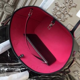 Replica Louis Vuitton Black Red Interior Neverfull MM