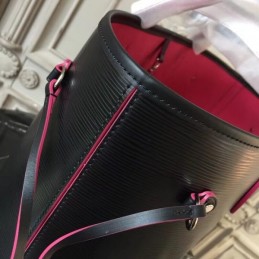Replica Louis Vuitton Black Red Interior Neverfull MM